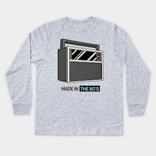 Made In The 80's / Radio / Retro Design Kids Long Sleeve T-Shirt